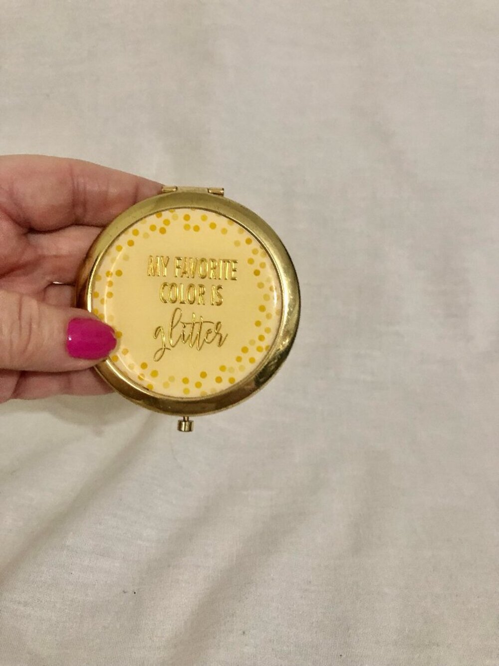 Compact Mirror My Favorite Color Is Glitter